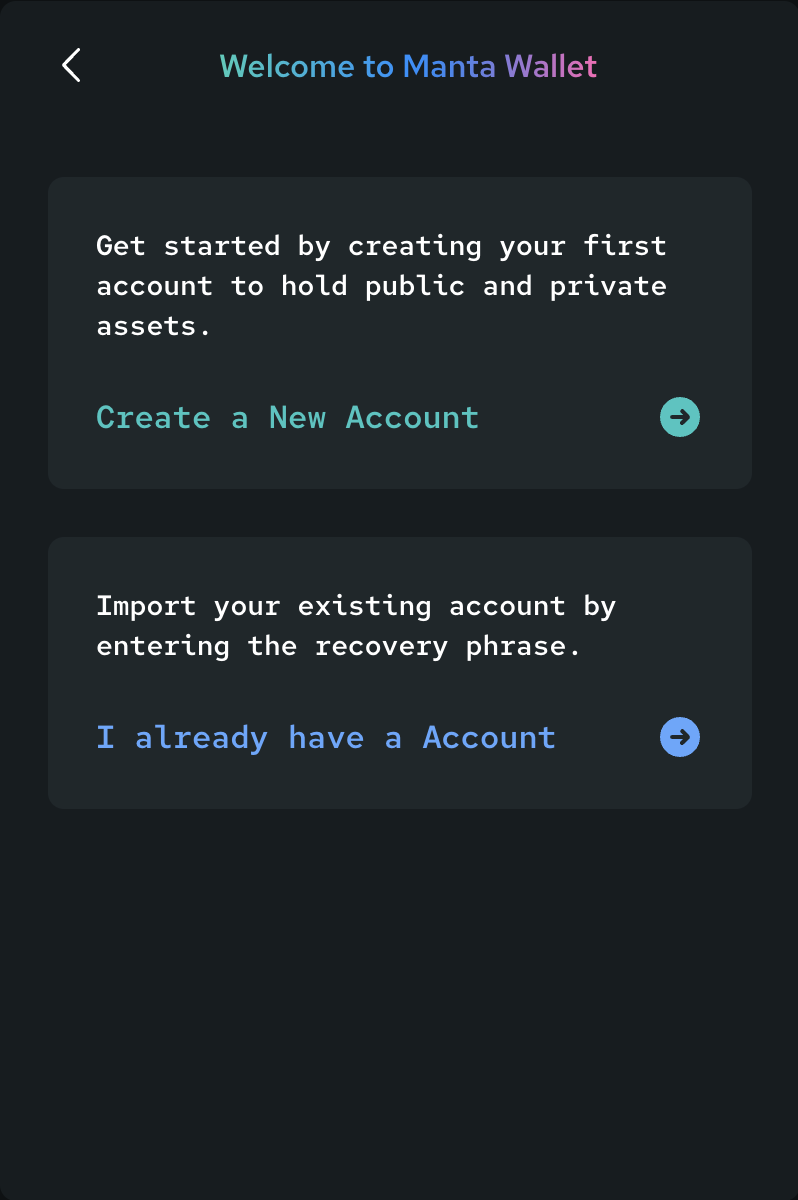 Getting Started: Wallet Extension